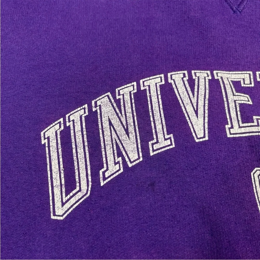 Vintage University Of Portland Oregon Purple White Crewneck Sweater
